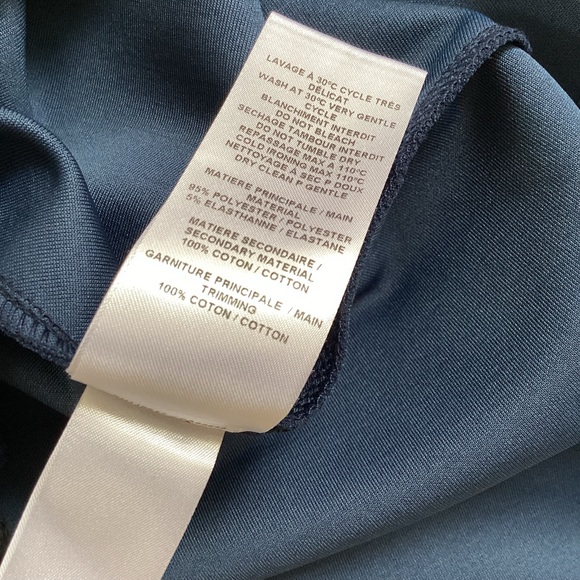 NEW See by Chloe Navy Asymmetrical Midi Dress SZ S - Picture 7 of 8